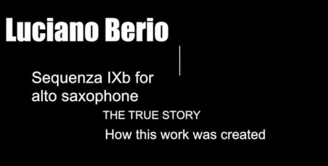 Luciano Berio: About Sequenza IXb